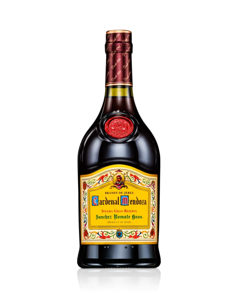 Brandy bottle isolated on a white background (retouched)